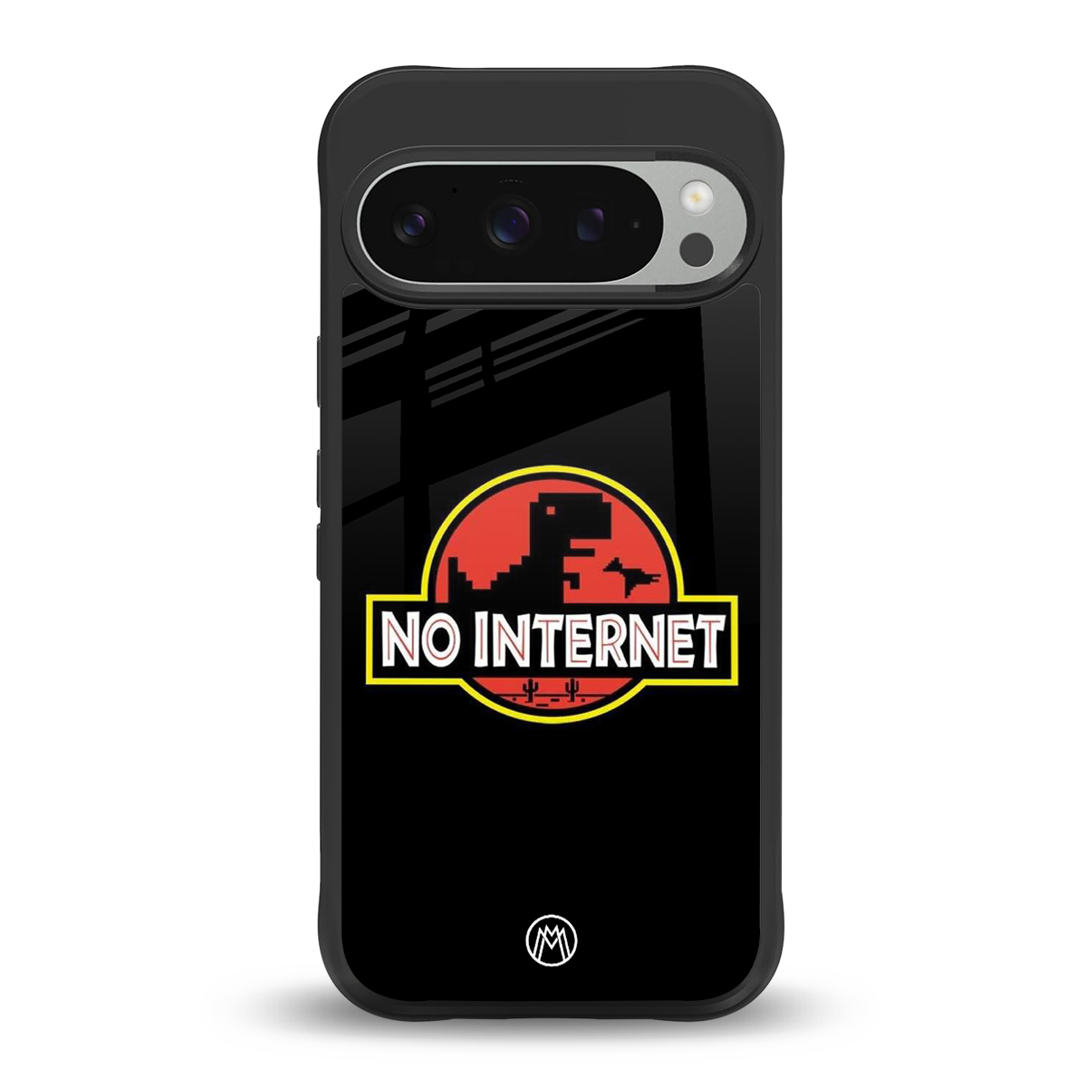 jurassic park no internet back phone cover | glass case for google pixel 9 pro xl