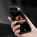 jurassic park no internet back phone cover | glass case for google pixel 9 pro