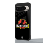 jurassic park no internet back phone cover | glass case for google pixel 9 pro