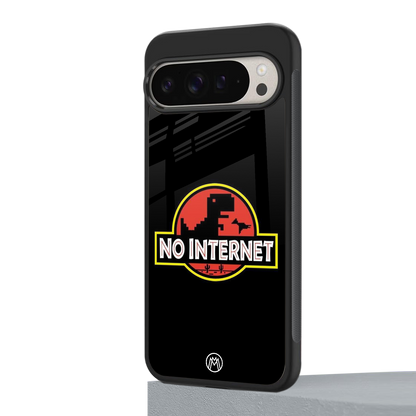jurassic park no internet back phone cover | glass case for google pixel 9 pro