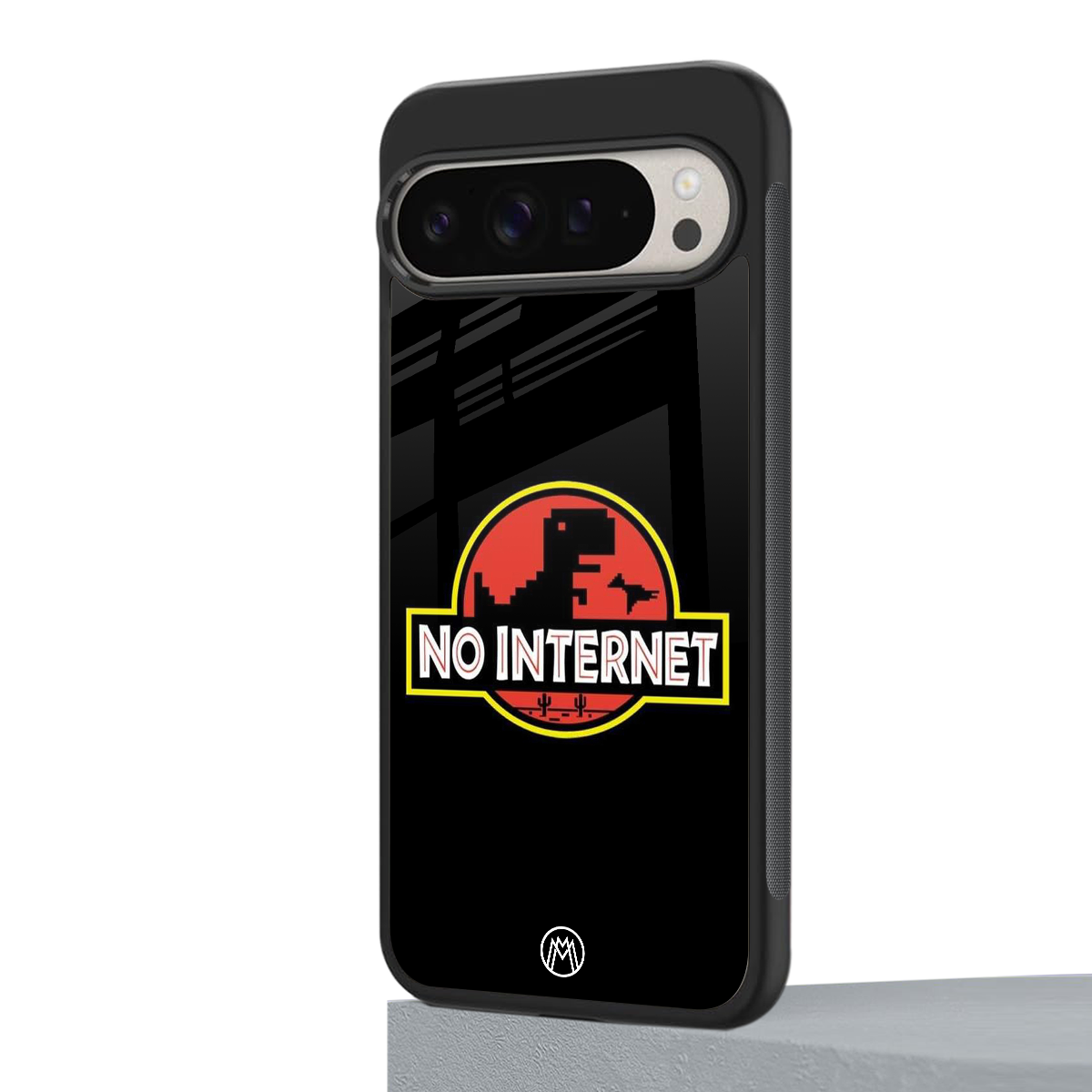 jurassic park no internet back phone cover | glass case for google pixel 9 pro xl