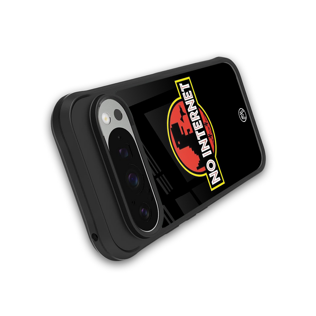 jurassic park no internet back phone cover | glass case for google pixel 9 pro