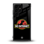 jurassic park no internet back phone cover | glass case for samsung galaxy s23 ultra