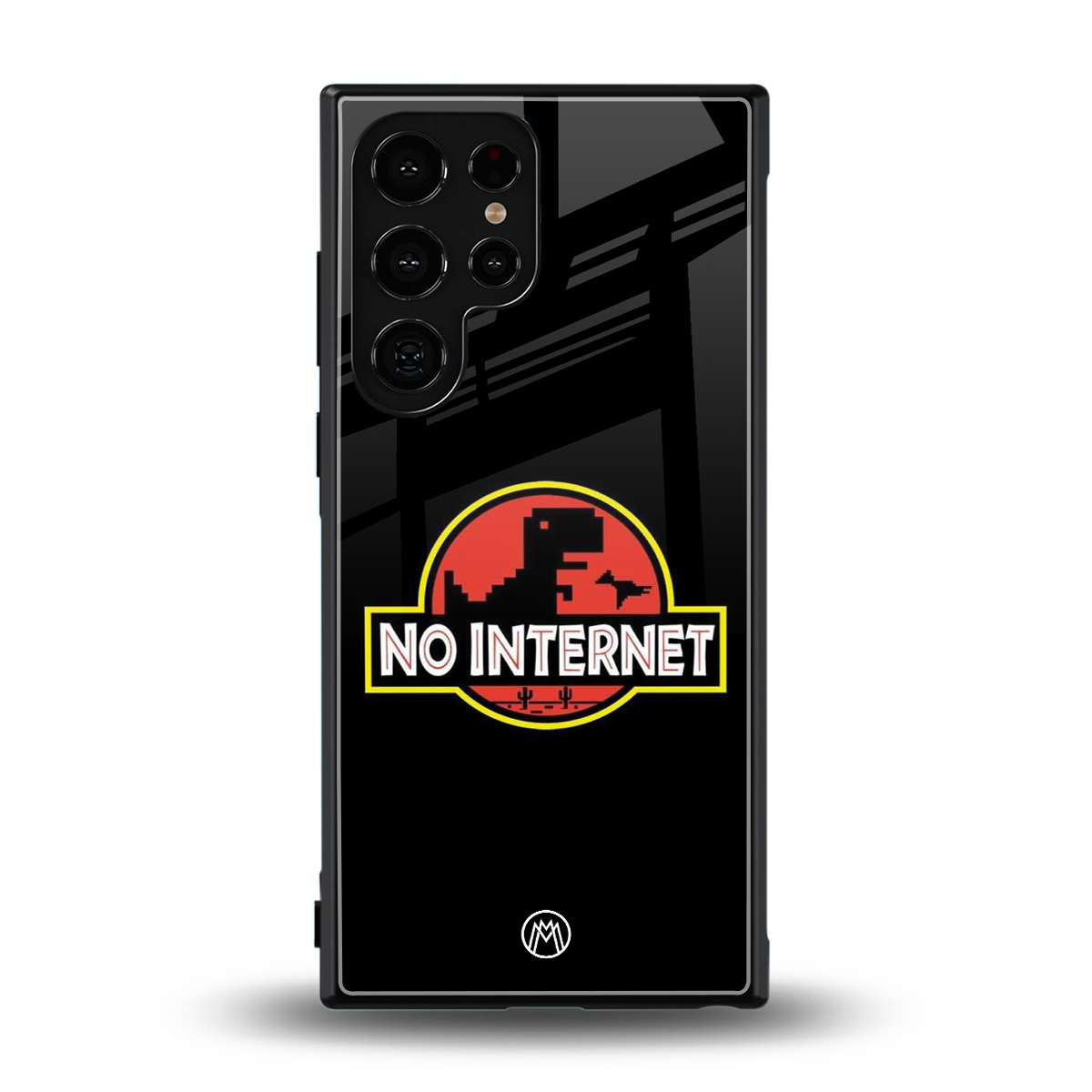 jurassic park no internet back phone cover | glass case for samsung galaxy s23 ultra