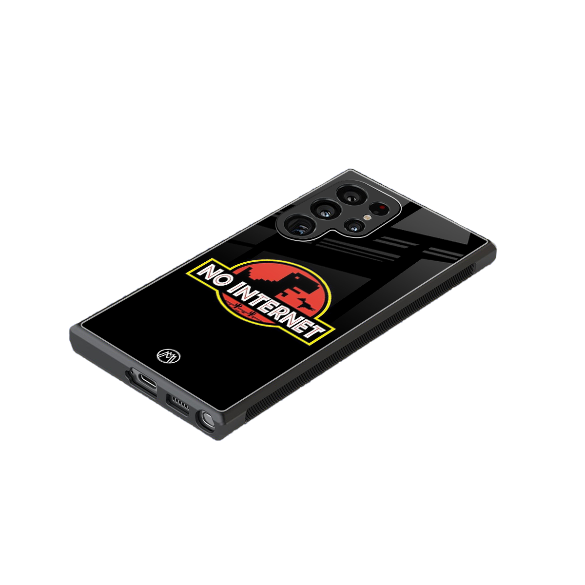 jurassic park no internet back phone cover | glass case for samsung galaxy s23 ultra