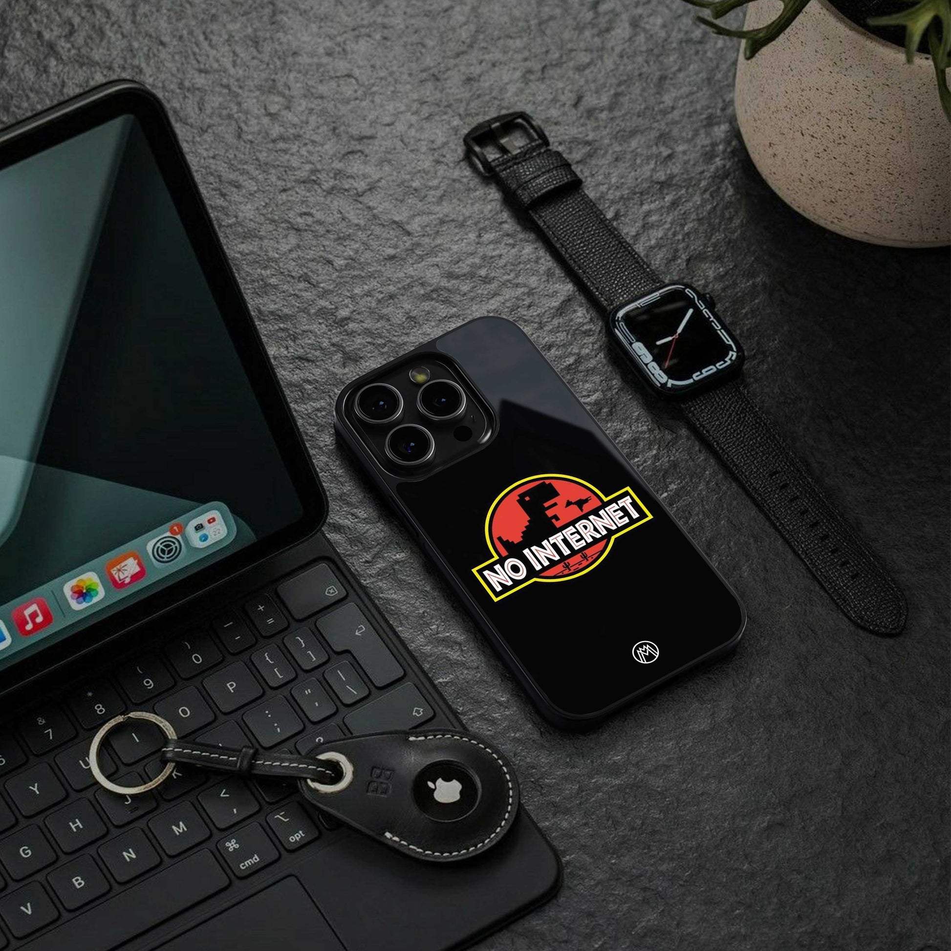 jurassic park no internet back phone cover | glass case for iphone 13 pro max