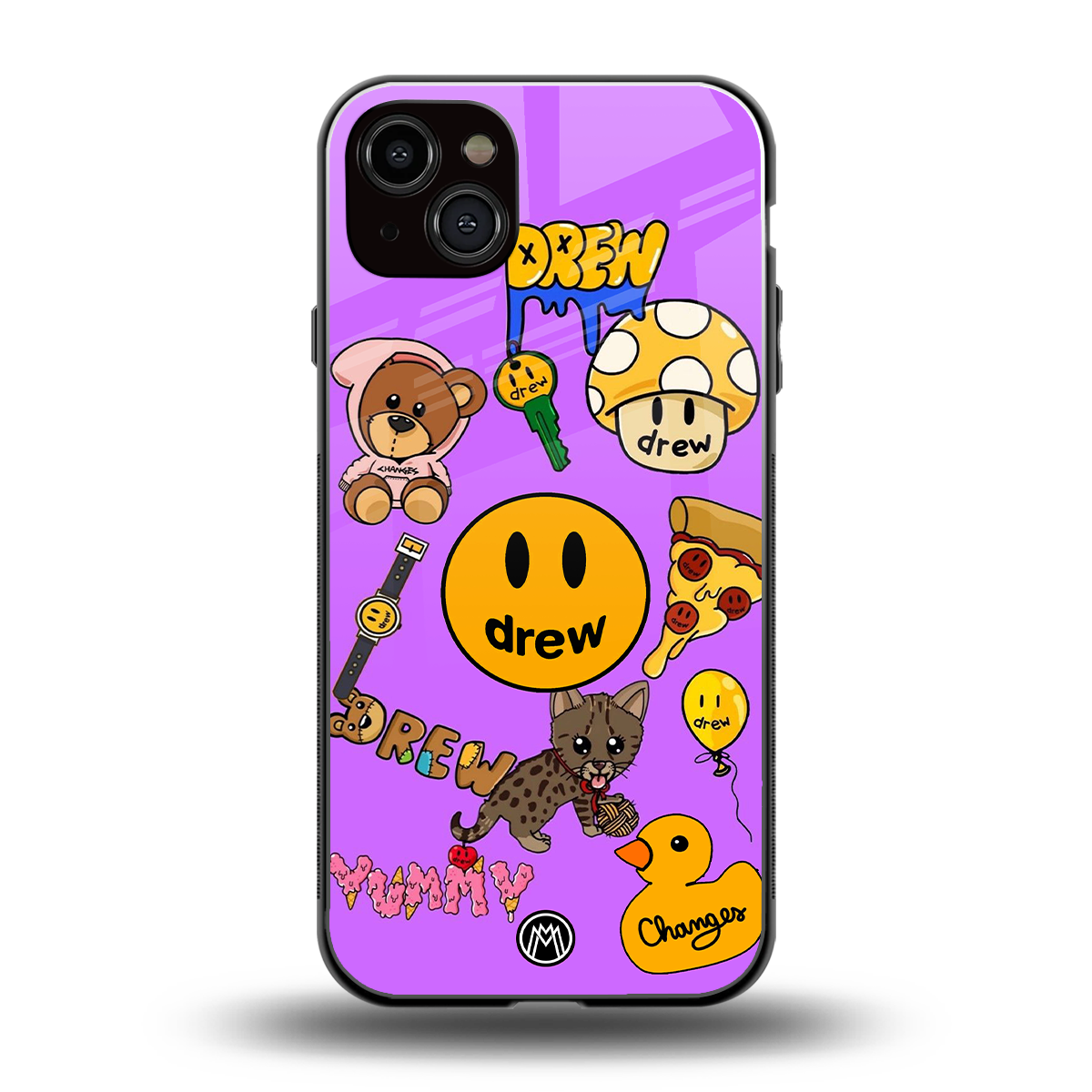 justin bieber back phone cover | glass case for iphone 15 plus