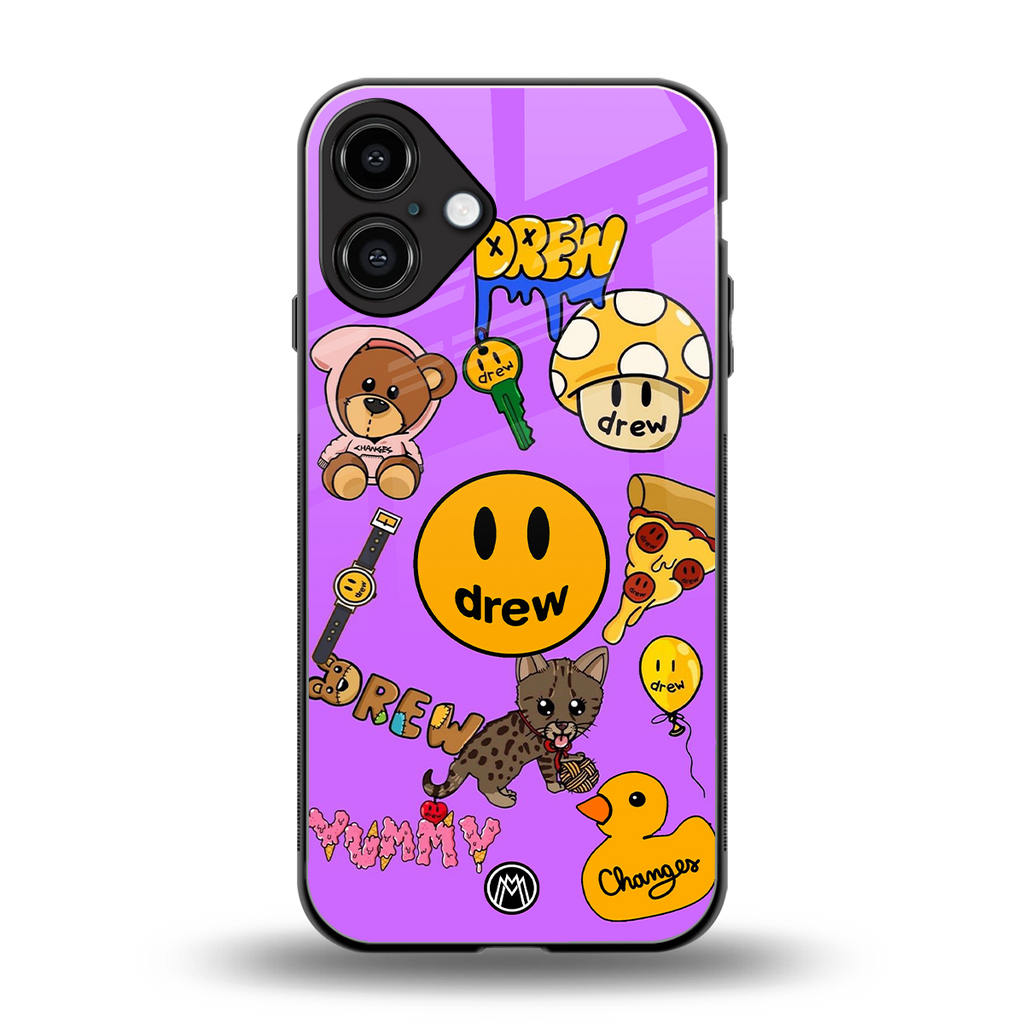 justin bieber back phone cover | glass case for iphone 16 plus
