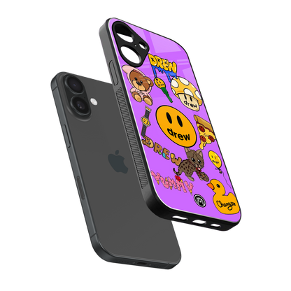 justin bieber back phone cover | glass case for iphone 16 plus