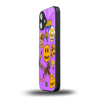 justin bieber back phone cover | glass case for iphone 16 plus