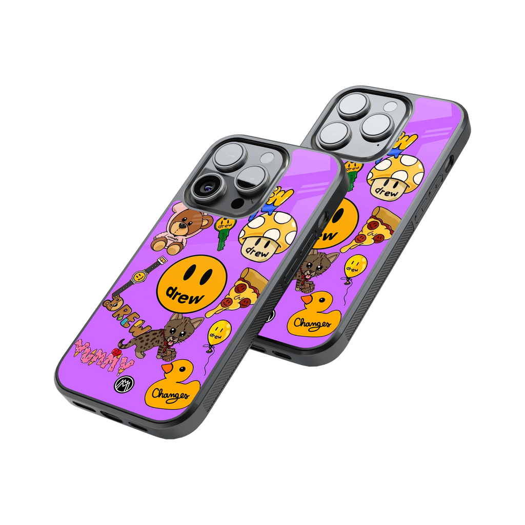 Protective Glass Back Phone Case Compatible with iPhone, Samsung, OnePlus, Pixel & More