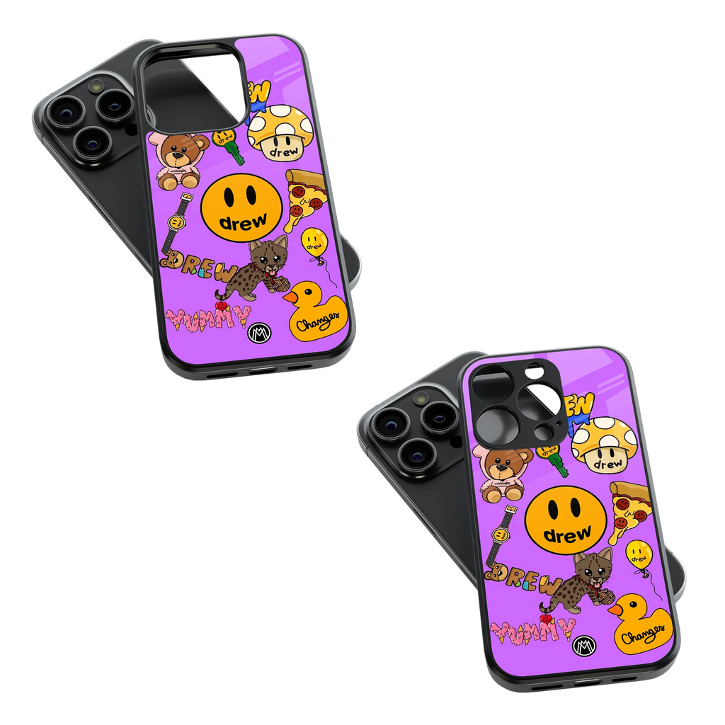 Trendy Glass Back Mobile Case for iPhone, Samsung, Redmi, OnePlus, Google Pixel, Motorola