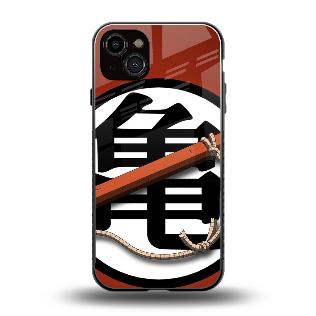 kakarot back phone cover | glass case for iphone 15 plus
