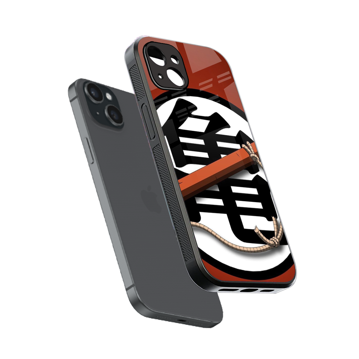 kakarot back phone cover | glass case for iphone 15 plus