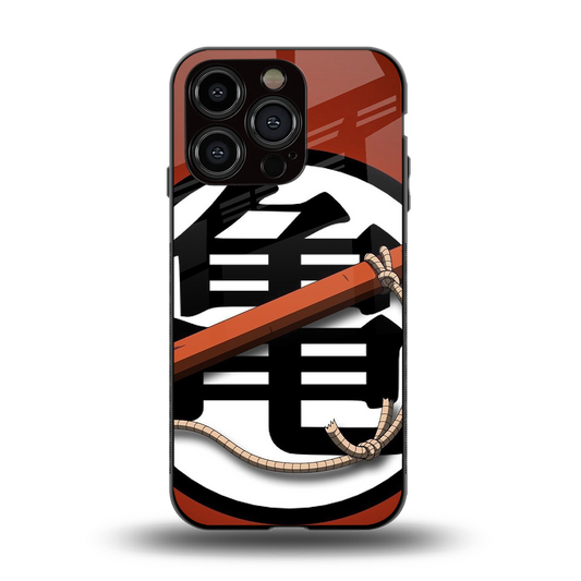 kakarot back phone cover | glass case for iphone 15 pro