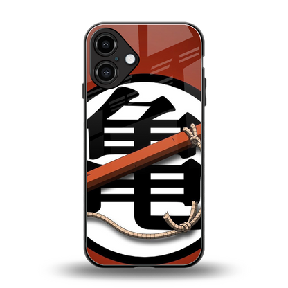 kakarot back phone cover | glass case for iphone 16 plus