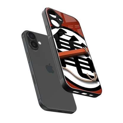 kakarot back phone cover | glass case for iphone 16 plus