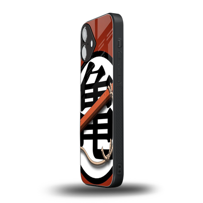 kakarot back phone cover | glass case for iphone 16 plus