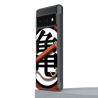kakarot back phone cover | glass case for google pixel 6 pro
