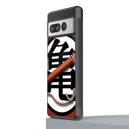 kakarot back phone cover | glass case for google pixel 7 pro