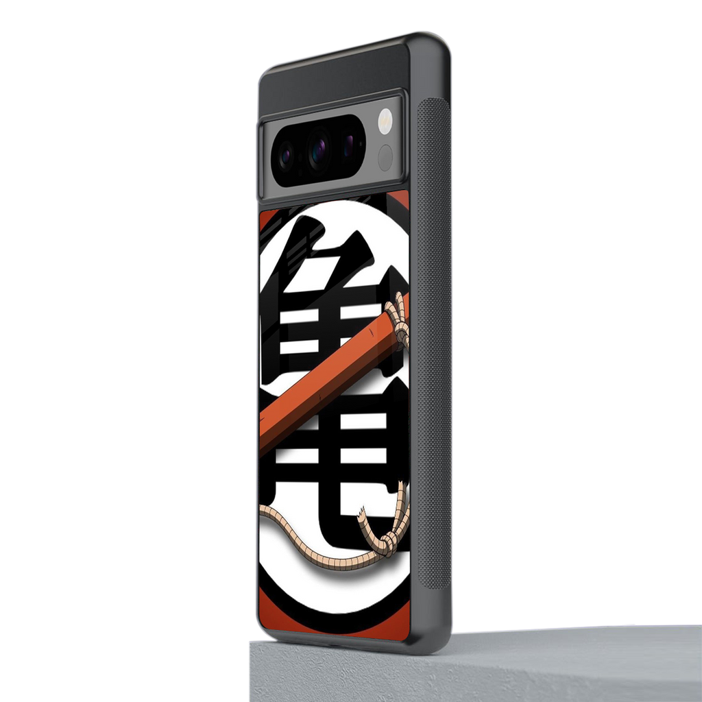 kakarot back phone cover | glass case for google pixel 8 pro