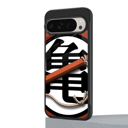 kakarot back phone cover | glass case for google pixel 9 pro xl