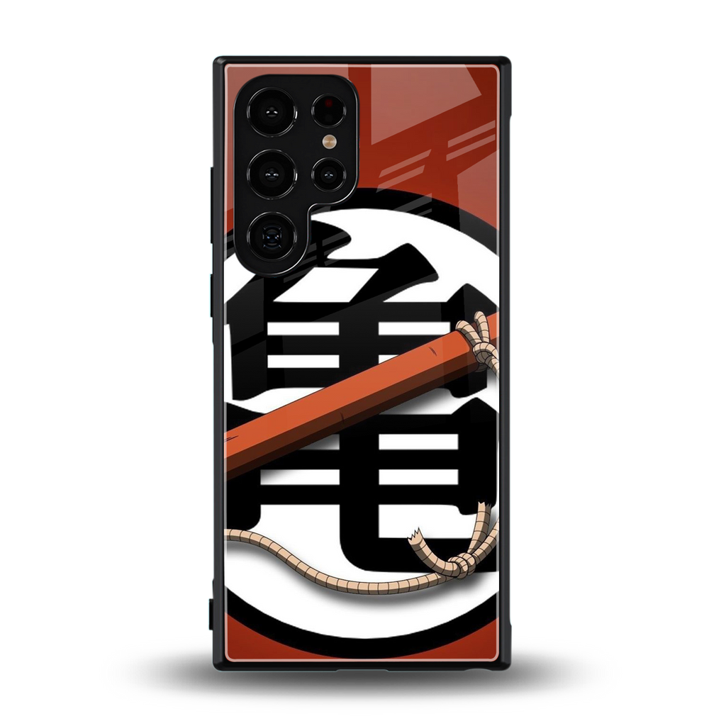 kakarot back phone cover | glass case for samsung galaxy s23 ultra