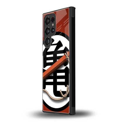 kakarot back phone cover | glass case for samsung galaxy s23 ultra
