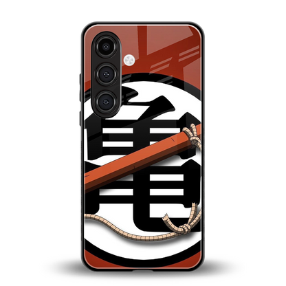 kakarot back phone cover | glass case for samsung galaxy s24 fe