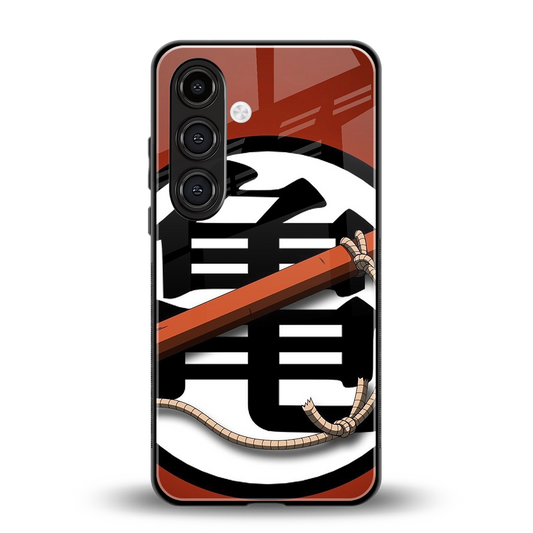 kakarot back phone cover | glass case for samsung galaxy s24 fe