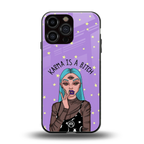 karma is a bitch back phone cover | glass case for iphone 13 pro max