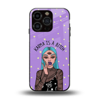 karma is a bitch back phone cover | glass case for iphone 13 pro