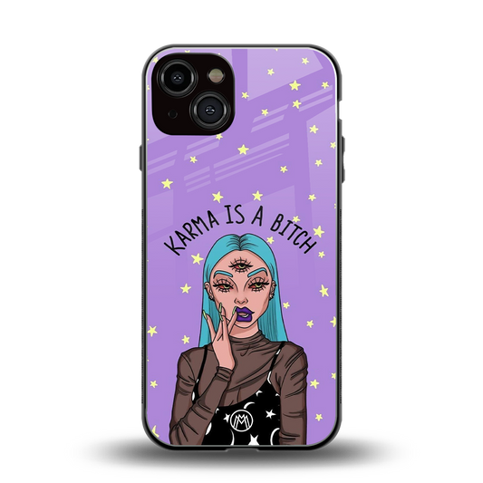 karma is a bitch back phone cover | glass case for iphone 13