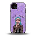 karma is a bitch back phone cover | glass case for iphone 15 plus