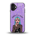 karma is a bitch back phone cover | glass case for iphone 16 plus