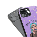 karma is a bitch back phone cover | glass case for iphone 13 mini