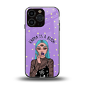 karma is a bitch back phone cover | glass case for iphone 16 pro