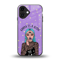karma is a bitch back phone cover | glass case for iphone 16