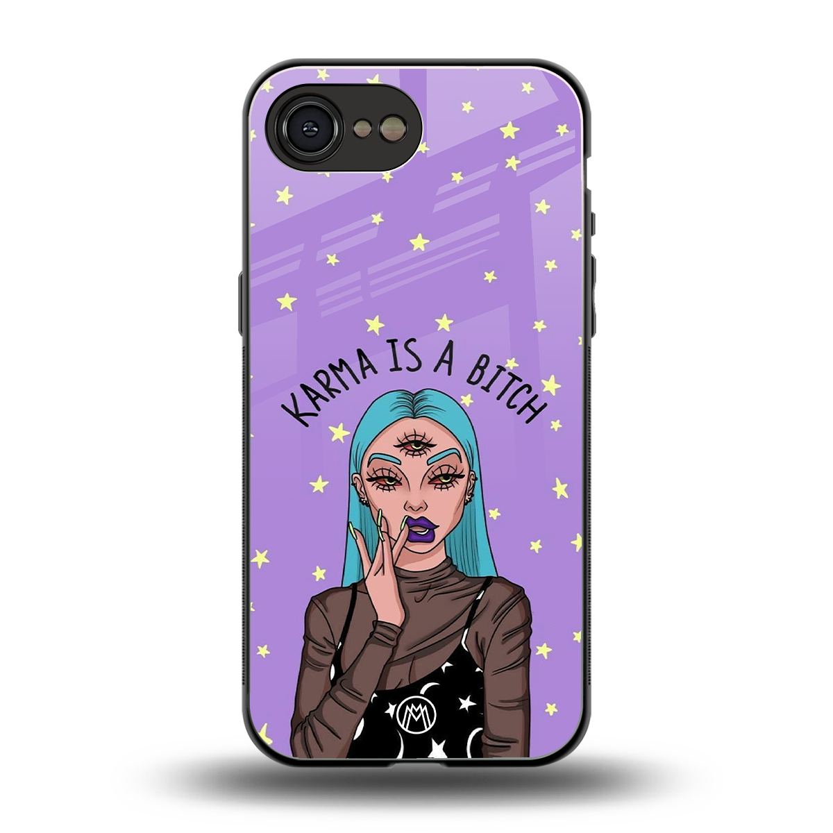 karma is a bitch back phone cover | glass case for iphone 16e