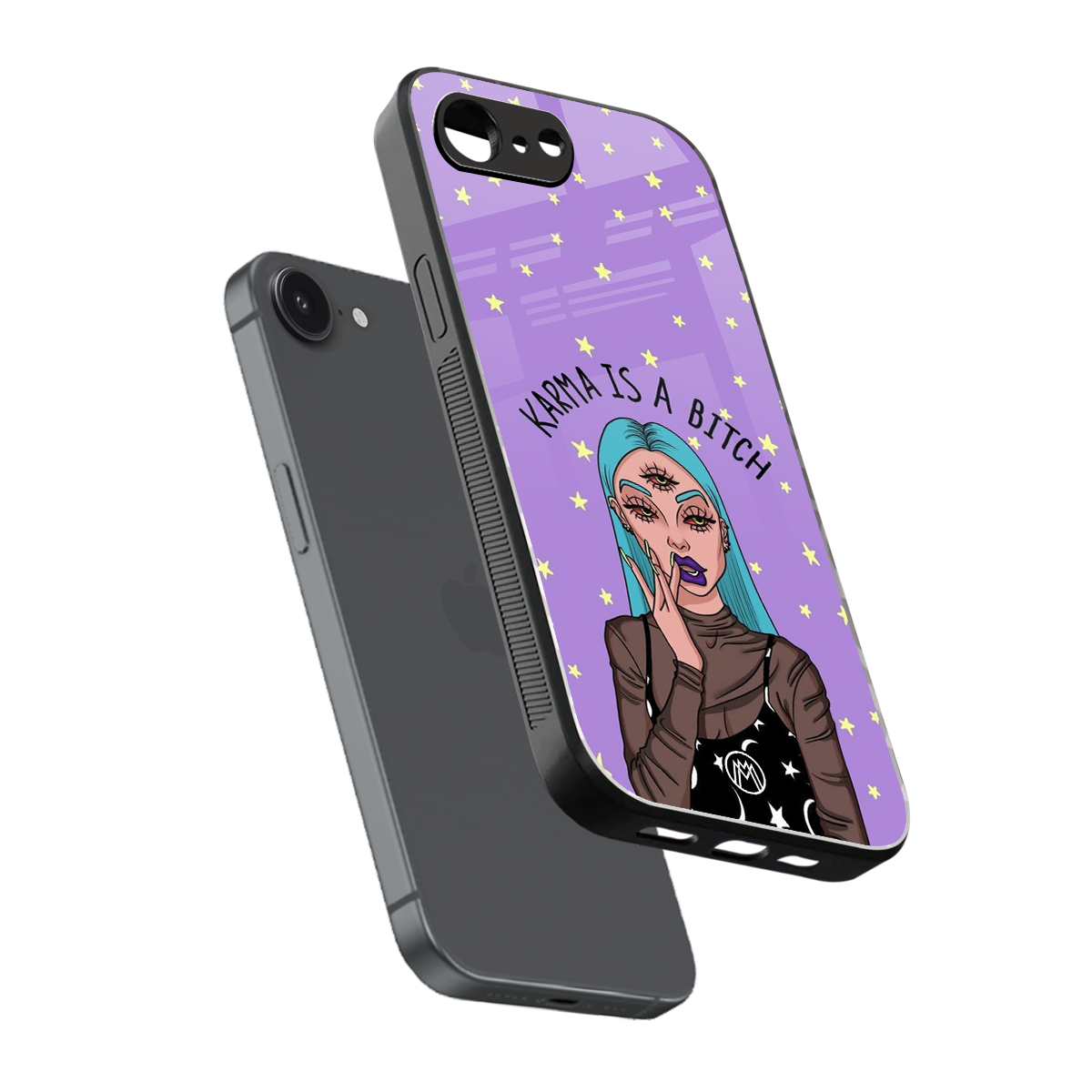 karma is a bitch back phone cover | glass case for iphone 16e