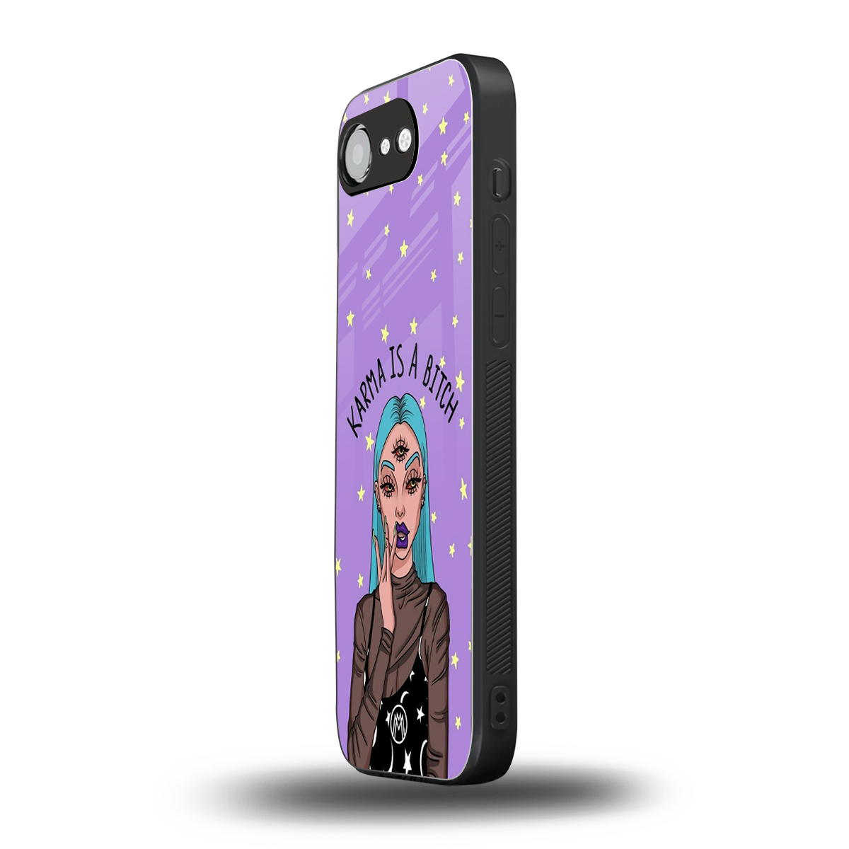 karma is a bitch back phone cover | glass case for iphone 16e