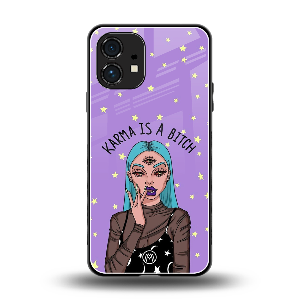 karma is a bitch back phone cover | glass case for nothing phone 1