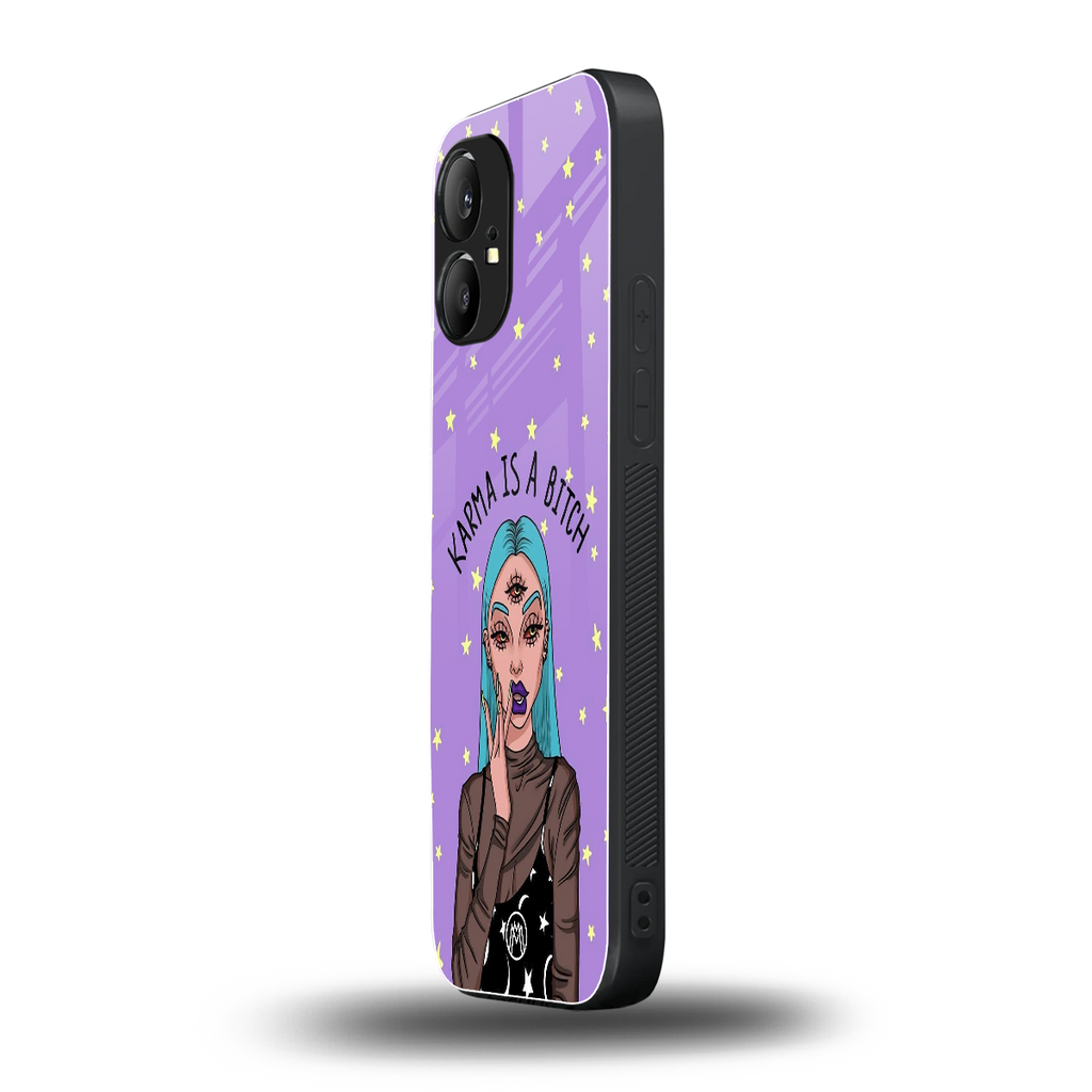 karma is a bitch back phone cover | glass case for nothing phone 1