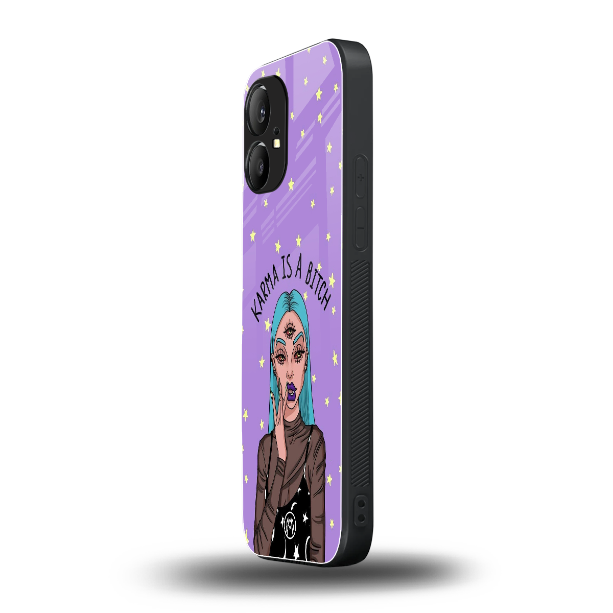 karma is a bitch back phone cover | glass case for nothing phone 1