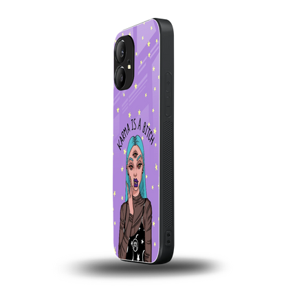 karma is a bitch back phone cover | glass case for nothing phone 1