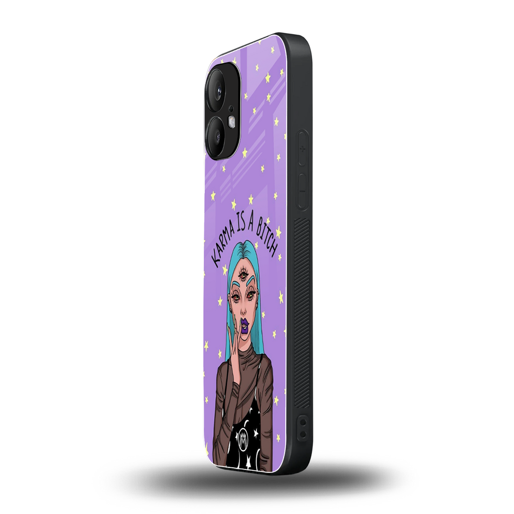karma is a bitch back phone cover | glass case for nothing phone 2