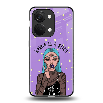 karma is a bitch back phone cover | glass case for oneplus nord 3
