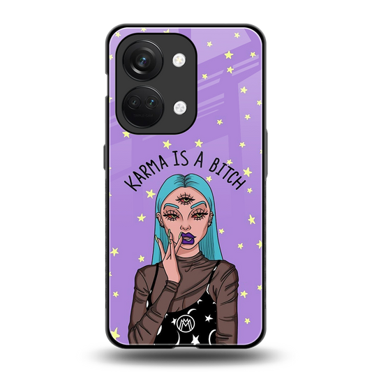 karma is a bitch back phone cover | glass case for oneplus nord 3