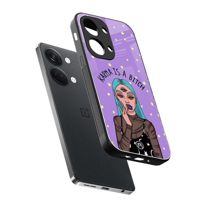 karma is a bitch back phone cover | glass case for oneplus nord 3