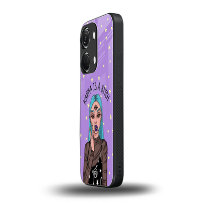 karma is a bitch back phone cover | glass case for oneplus nord 3